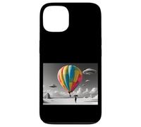 Montgolfière Colorée avec Ovnis Coque pour iPhone 13