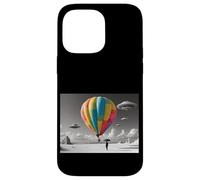 Montgolfière Colorée avec Ovnis Coque pour iPhone 14 Pro Max
