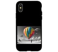 Montgolfière Colorée avec Ovnis Coque pour iPhone X/XS