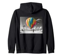 Montgolfière Colorée avec Ovnis Sweat à Capuche