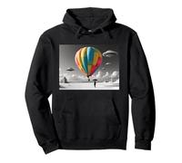 Montgolfière Colorée avec Ovnis Sweat à Capuche