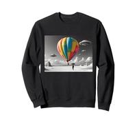 Montgolfière Colorée avec Ovnis Sweatshirt