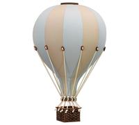 Montgolfière décorative beige et bleu