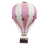 Montgolfière décorative - taille m rose / blanc TU