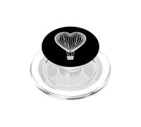 Montgolfière en Forme de cœur pour Couple Amoureux de la Saint-Valentin PopSockets PopGrip pour MagSafe