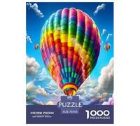 Montgolfière pour Adultes Puzzles 1000 Pièces Aérostats Jeux Éducatifs Décoration Intérieure Jeu De Défi Familial Cadeaux d'anniversaire pour Noël Relaxation Et Sagesse 70x50cm/1000pcs