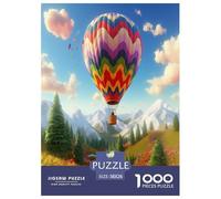Montgolfière Puzzle 1000 Pièces Aérostats pour Adultes Jeu De Défi Familial Décoration Intérieure Jeux Éducatifs Cadeaux d'anniversaire pour Noël Tueur Ennuyeux 38x26cm/1000pcs