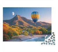 Montgolfières Flottant au-Dessus de la Plage de Guanacaste, Costa Rica 1000pcs (75x50cm) Puzzles Adaptés Aux Adultes Et Aux Personnes Âgées De 14 Ans Et Plus