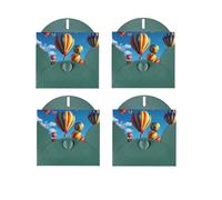 Montgolfières horizontales sur un seul côté - Papier nacré - Pour anniversaire, Halloween, Noël, Halloween, fête d'anniversaire, fête d'anniversaire