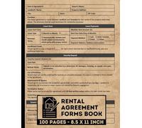 Month to Month Rental Agreement Forms Book: Property Management Journal Tracker | Monthly Lease Record Log Book | Tenant and Landlord 100 Contract Forms