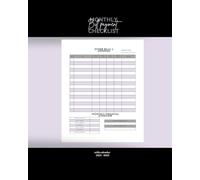 Monthly Bill Payment Checklist for 2025 - 2026: Bill Payment Checklist, Debt & Credit Tracker, Goal Tracker with Action Plan & Calendar