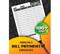 Monthly Bill Payment Tracker & Checklist: Simple, Large Print Finance Planner & Organizer with Due Date, Paid Status, and Unpaid Balance Columns for Money Management, 8.5" x 11" 100+ Pages