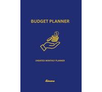Monthly Budget Planner (Undated) with 12 Sections for Income, Expenses & Bills, Blue: Track your income, expenses, and bills with organized sections