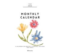 Monthly Calendar 2026: 12 Months of Planning, To-Do Lists, Goals & Notes, Organize Every Month of 2026, 6×9 Monthly Planner for 2026 with 24 Pages of Organization and Notes