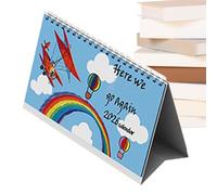 Monthly Desk Calendar, 2026 Creative Planners, 7.48x10.24in Amusement Park Theme, Note Taking Design, Monthly Planner Calendars for School Home, Workplace, Family, Organizing