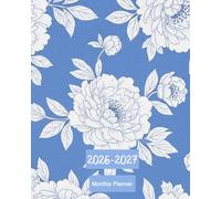 Monthly Planner 2026-2027: Chinoiserie ~ Blue and White Floral Calendar for Women, Coastal Aesthetic 2026 - 2027 Large 8 x 10