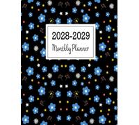 Monthly Planner 2028-2029: Two Years From January 2028 to December 2029 with Holidays & Inspirational Quotes, Flowers Design, Large Size 8.5x11