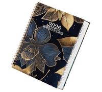 Monthly Planner - Calendar Notebook for Teachers | Stylish Layout with Blooms Artwork & Easy Turn Over Binding for Student Goals, Home Planning, Academic Notes and Workplace Scheduling