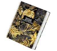 Monthly Planner - Calendar Notebook for Teachers | Stylish Layout with Blooms Artwork & Easy Turn Over Binding for Student Goals, Home Planning, Academic Notes and Workplace Scheduling