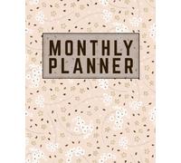 Monthly Planner: Desk Calendar with Minimalist Layout, Undated for Easy Goal Setting & Tracking, Productivity & Scheduling Coral Forget Me Nots Cover Design