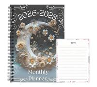 Monthly Planner, Goal Setting Organizer Notebook, Academic Journal for Daily Planning, Structured Monthly Layouts with Notes Sections, Paper Planner, School Office Scheduling for Students Teachers