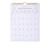 Monthly Wall Calendar, Spiral Bound Multilingual Planner, Schedule Organize | Wall Calendar, Multilingual Monthly Planner, Spiral Bound Design, Clear Date Layout, Home Office Schedule Organizer