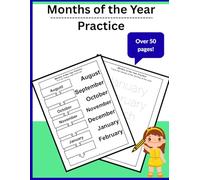 Months of the Year Tracing, Writing and Ordering Practice for Preschoolers and Kindergartners