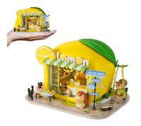 Montidey Kit maison de poupée miniature à faire soi-même, mini maison de poupée 3D en bois avec LED, pièce créative, cadeau parfait pour les amis, les amoureux et la famille (magasin de boissons)