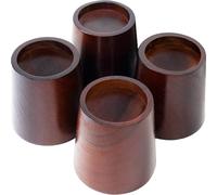 MONTIHOLD Rehausseurs de lit de 10,2 cm, rehausseurs de meubles en bois de pin de qualité supérieure - Élévateurs robustes de 10,2 cm pour un soutien robuste et une décoration améliorée (marron foncé,