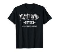 Montmartre Paris Le Quartier des Peintres Imprimé Vieilli T-Shirt