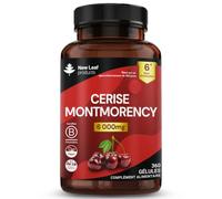 Montmorency Cherry 4000mg - 180 Tart Cherry Pills - Cherry Tart capsules Cherry Extract - High Strength Concentrate (2 Per Serving) Vegan Supplement (not Capsules or Powder) Non-GMO, 3 Months Supply
