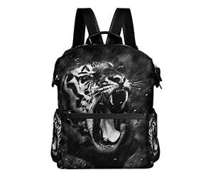 MONTOJ Awesome Tiger Open The Bouth Sac de Voyage en Cuir Campus