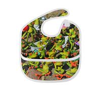 Montoj Bavoir de dentition pour bébé fille Motif grenouille Pour bave et dentition 6-24 mois