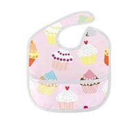 Montoj Bavoir mignon cupcakes pour bébé fille bave et dentition 6-24 mois
