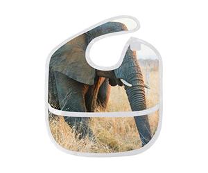 Montoj Bavoir pour bébé éléphant africain pour bave et dentition 6-24 mois