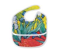 Montoj Bavoirs pour bébé fille Motif iris de fleurs Pour bave et dentition 6-24 mois