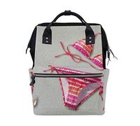 MONTOJ Bikini Rose sur toile de plage Sac de voyage Campus Sac à dos