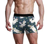 Montoj Boxer extensible motif licorne pour homme inspiré du sport - multicolore - Large