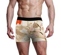 Montoj Boxer extensible pour homme Motif pêcheur japonais et village sous mont Fuji - - L