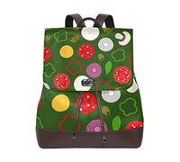 MONTOJ Coloré Pizza Ingrédients cuir Sac de voyage Campus Sac à dos