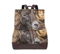 MONTOJ Cool Big Horn Ram cuir Sac de voyage Campus Sac à dos