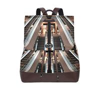 MONTOJ Escalator Picture cuir Sac de voyage Campus Sac à dos