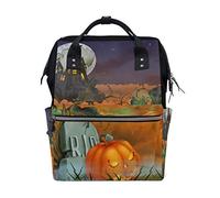 MontoJ Happy Halloween Background Sac à Dos en Toile de Voyage Campus