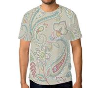 MONTOJ Holden Décor Indira Paisley T-Shirt à Manches Courtes pour Homme Séchage Rapide - - M