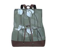 MONTOJ Ink Lotus Bud Painting cuir Sac de voyage Campus Sac à dos