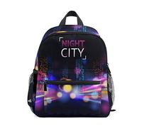 MONTOJ Night City Light Bookbag Sac de voyage Sac à dos scolaire