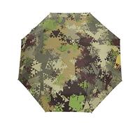 MONTOJ Parapluie 3 Plis Motif Camouflage Protection UV avec Bouton d'ouverture Automatique