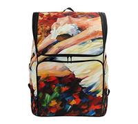 MONTOJ Sac à Dos de randonnée avec Compartiment pour Ordinateur Portable et Sac à Dos de Camping Motif Danseuse de Ballet coloré