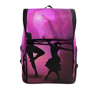 Montoj Sac à Dos de randonnée avec Compartiment pour Ordinateur Portable et Sac à Dos de Camping Motif Danseuse de Ballet Rose