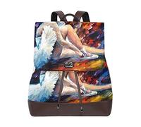 MONTOJ Sac à dos de voyage en cuir Motif danseuse